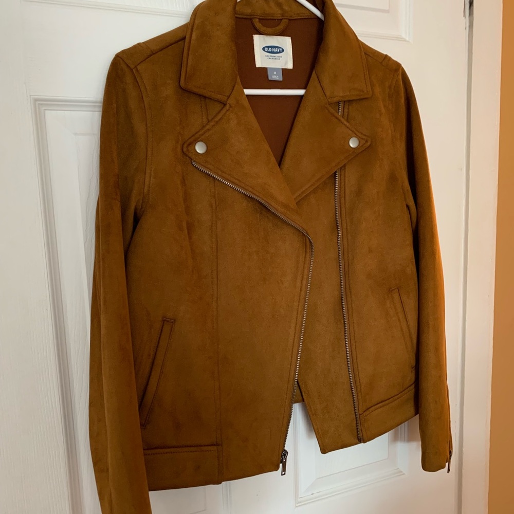 Brown “Suede” Moto Jacket